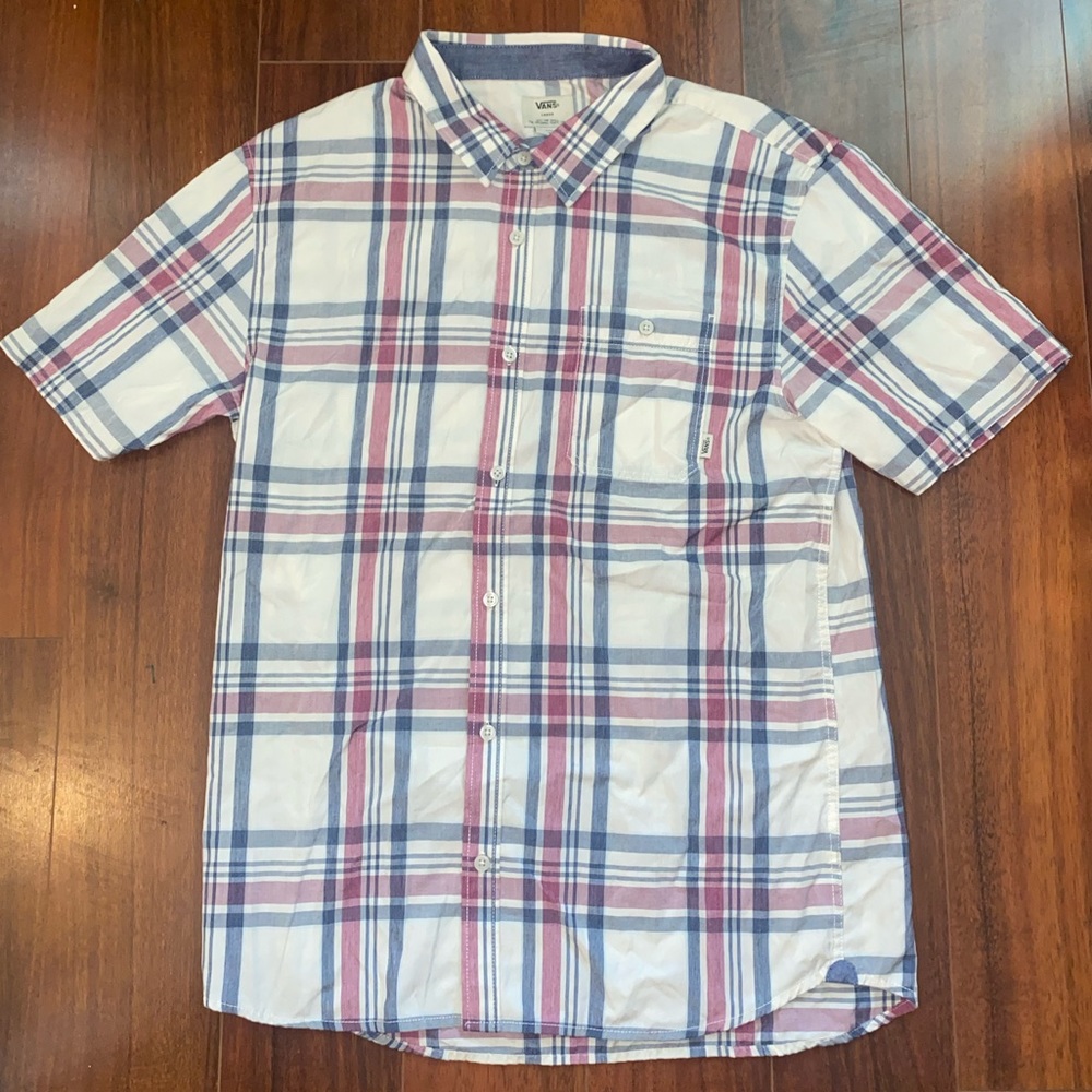 Mens Vans Short Sleeve Button Down
